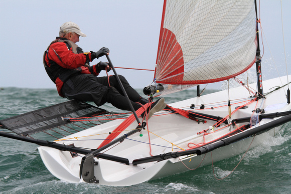 Topper Blaze Dinghies competing at Brixham