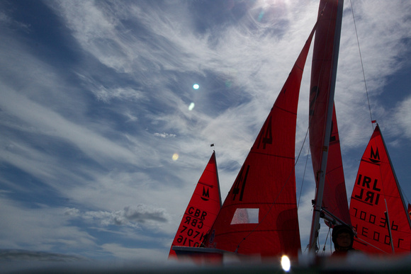Mirror Dinghies competing at Brixham in the European Championships