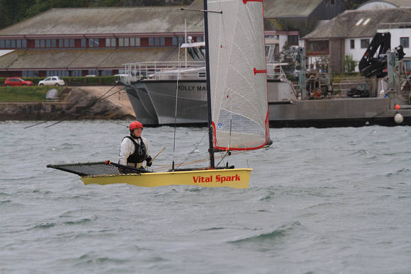 Topper Blaze Dinghies competing at Brixham
