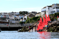 Mirror Dinghies competing at Brixham in the European Championships