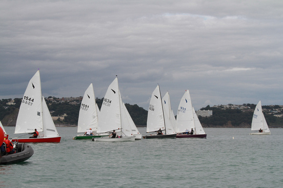 Mirror Dinghies competing at Brixham in the European Championships