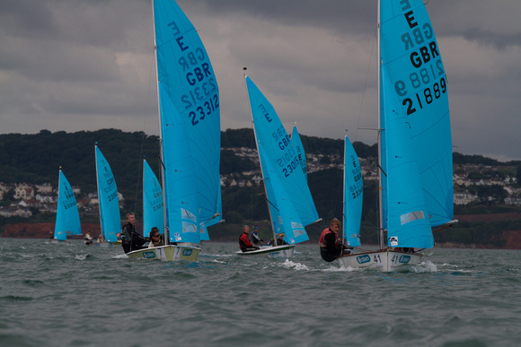 Enterprise Dinghies Competing at their National Championships in Brixham