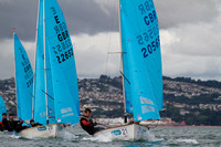 Mirror Dinghies competing at Brixham in the European Championships