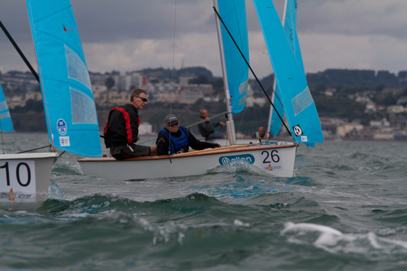 Enterprise Dinghies Competing at their National Championships in Brixham