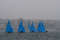 Enterprise Dinghies competing on day 1 of their National Championships at Brixham
