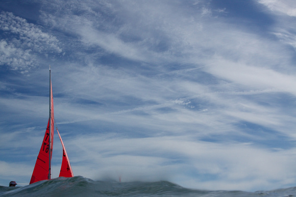 Mirror Dinghies competing at Brixham in the European Championships