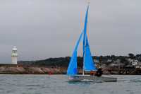 Enterprise Dinghies competing on day 1 of their National Championships at Brixham