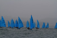 Enterprise Dinghies competing on day 1 of their National Championships at Brixham