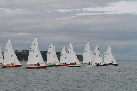 Mirror Dinghies competing at Brixham in the European Championships