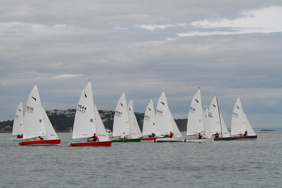 Mirror Dinghies competing at Brixham in the European Championships