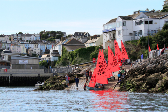 Mirror Dinghies competing at Brixham in the European Championships