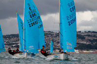 Mirror Dinghies competing at Brixham in the European Championships