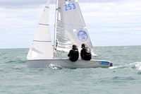Mirror Dinghies competing at Brixham in the European Championships