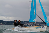 Mirror Dinghies competing at Brixham in the European Championships