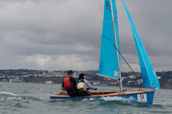 Mirror Dinghies competing at Brixham in the European Championships