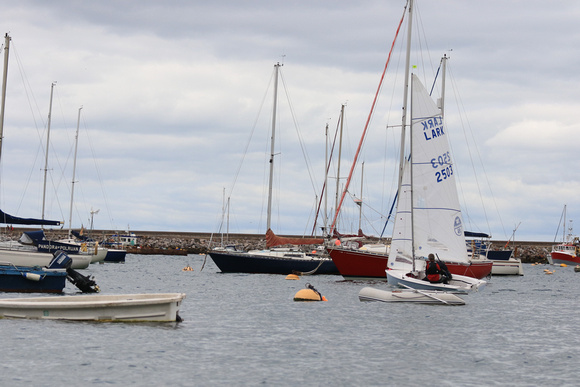 Mirror Dinghies competing at Brixham in the European Championships