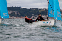 Mirror Dinghies competing at Brixham in the European Championships